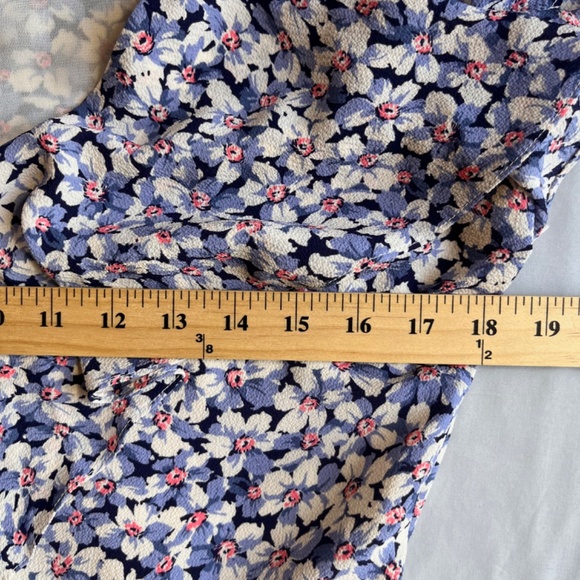 RALPH LAUREN Black Label Floral v-neck Midi Dress Blue/Multi Size 8 - Picture 6 of 9